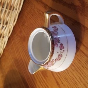 Antique Soko China hand painted cherry blossoms bouquet creamer, no lid